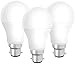 Price comparison product image LED GLS Bayonet B22 Light Bulbs, 3 Pack, Long Lasting GLS Standard BC LED Lamps, 9w (60w Equivalent) Warm White, 806 lumens, 15000 Hour Lifespan, Energy Saving Bulbs,Non-dimmable
