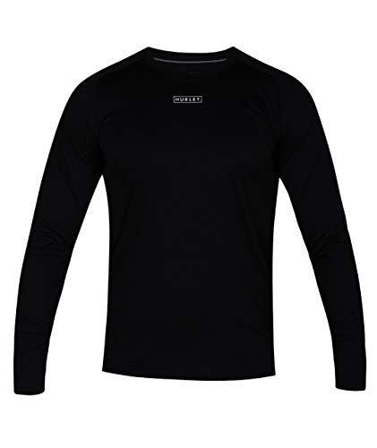 Hurley Men's Dri-Fit Long Sleeve Sun Protection +50 UPF Rashguard SunShirt, Iron Grey, M