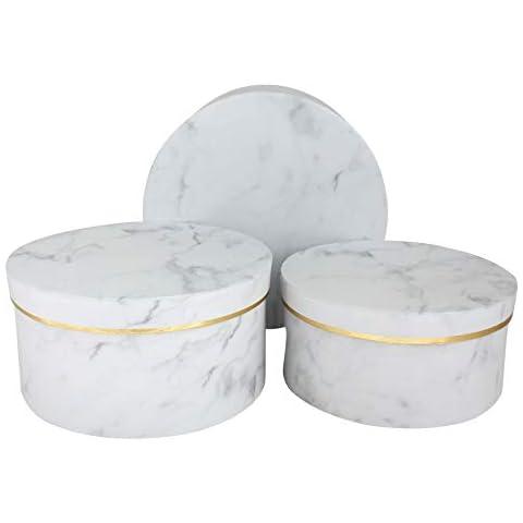 Emartbuy Set of 3 Rigid Flower Gift Boxes Cover