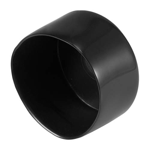 Image of uxcell 4pcs Rubber End Caps 55mm ID Vinyl Round End Cap Cover Screw Thread Protectors Black, 40mm Height