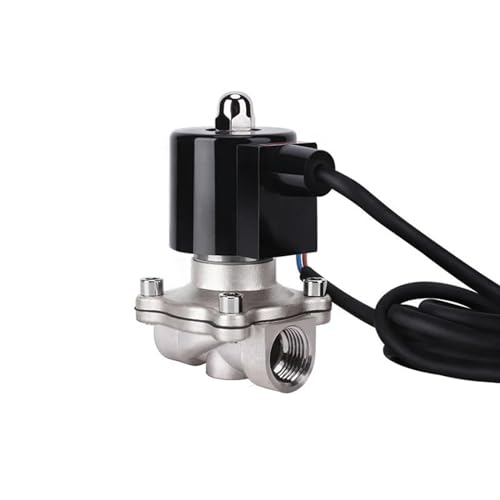 Électrovanne normalement fermée 1 pouce 120V en acier inox pour eau - 2