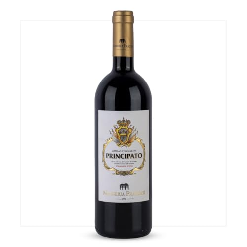Masseria Frattasi Principato Aglianico Beneventano IGP 75cl – Vino Rosso Italiano 13,5% Vol – Intenso, Corposo e Vellutato – Vino Campano di Alta Qualità – Eccellenza Made in Italy Premium (1BT)