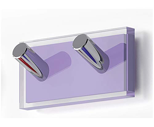 Gedy Appendiabiti Rainbow, Resina termoplastica, Trasparente Lilla, Doppio