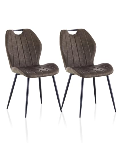 ZBAOLTO Esszimmerstühle 2er Set Kunstleder, Stühle esszimmer Küchenstuhl Polsterstuhl Wohnzimmerstuhl mit Rückenlehne Metallbeine, Stühle essstühle für Esszimmer Wohnzimmer Küche Schlafzimmer, Braun ZBAOLTO Esszimmerstühle 2er Set Kunstleder, Stühle esszimmer Küchenstuhl Polsterstuhl Wohnzimmerstuhl mit Rückenlehne Metallbeine, Stühle essstühle für Esszimmer Wohnzimmer Küche Schlafzimmer, Braun