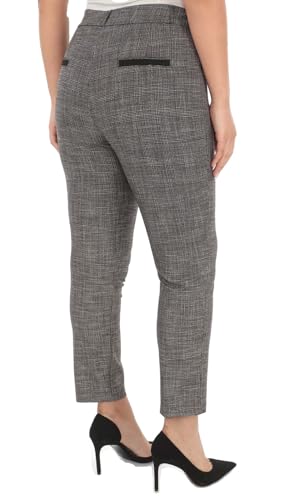 Women's Plus Size Work Pants, High Waisted Straight Leg Casual Relaxed Fit Office Trousers with Pockets for Business2