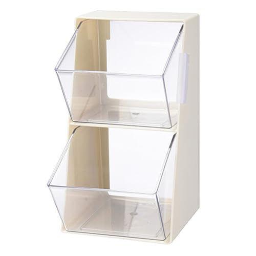 Tomotato Organizador de Escritorio, Caja de Almacenamiento Plastico Multinivel, Diseño Minimalista Moderno, Contenedor para Bolsitas de Té y Cápsulas de Café, Uso en Oficina y Hoga
