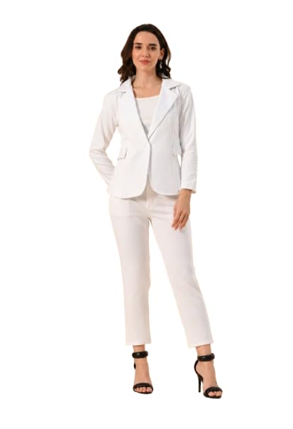 Image of Women's 3-Piece Cotton Blend Solid Suit Set