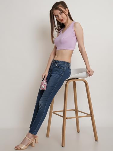Image of POPWINGS Casual Printed Crop Top for Women ||Western Stylish Women Tops for Summer Wear || Trendy and Solid Women Top