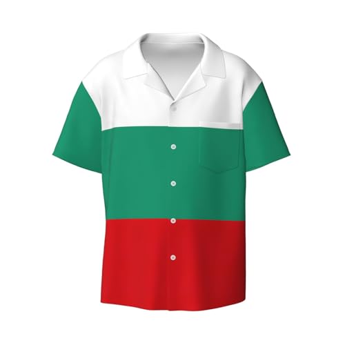 Chemise imprimé drapeau bulgare homme pour rester frais en coupe classique