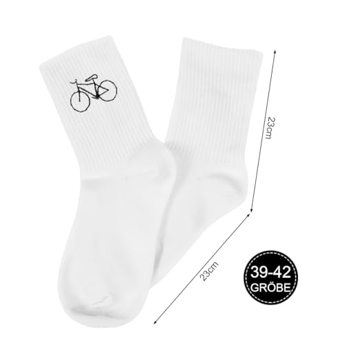 HUKUMA Rennrad Socken,35-46 Fahrradsocken Herren,Fahrrad Geschenk für Herren Damen,Rennrad Zubehör,Fahrradfahrer Tennissocken Accessoires,Lustiges Geschenk für Geburtstag Männer und Frauen