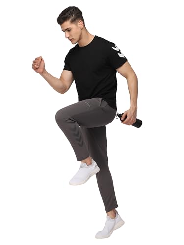 Image of hummel Legacy Round Neck Cotton Rich Half Sleeve Solid Regular fit Cottonpoly T-Shirt for Men Comfortable Soft Breathable Fabric Stretchable for Everyday Use Ideal for Casualwear