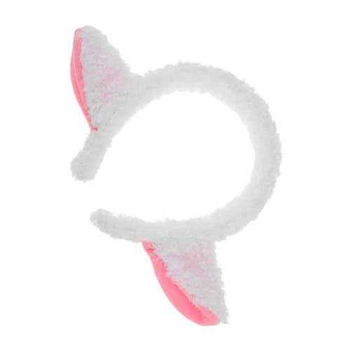 Amosfun Diadema de Disfraz de Animal Orejas de Cordero de Peluche en Tonos Claros, Diadema Suave y Cómoda para Cosplay, Fiesta Temática, Cumpleaños y Pascua