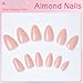 LuckForever 360pc Almond Press on Nails Short Fake Nails Nude Glue on Nails XS Short Acrylic Nails Press ons Nail Almond Artificial Fingernails Nude False Nails Tips with Nail Glue Adhesive File