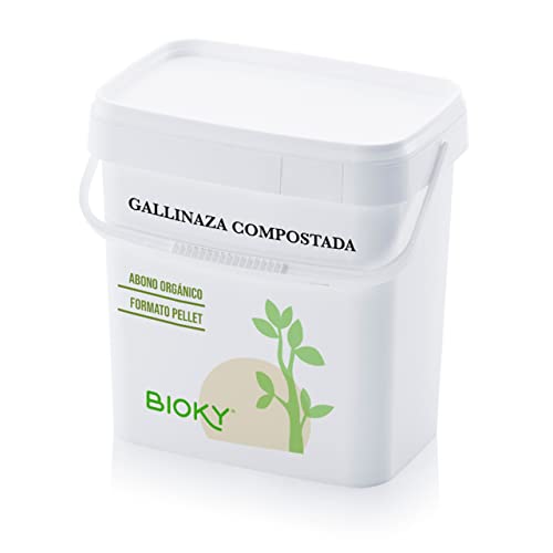 Bioky Abono Orgánico Compost de Gallinaza - Abono para el Huerto y Plantas de Interior - Abono Sólido en Pellet - Estiércol de Gallina | Agricultura Ecológica (5) Cover