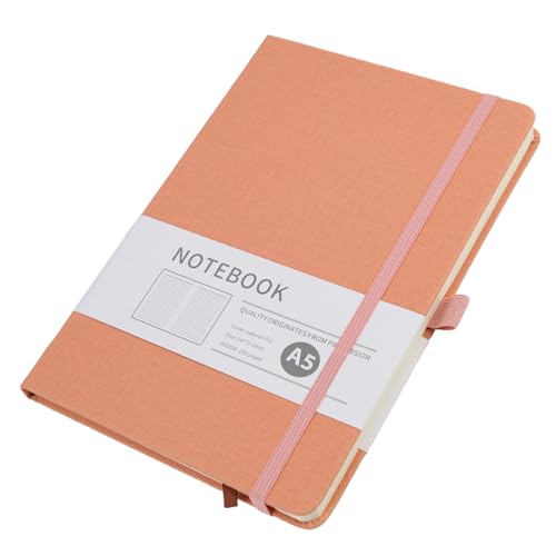 pawpoem Libreta Rosa A5, Libreta Tapa Dura de Cuero en Notebook Rosa Elegante, Notebook A5 con Papel Premium, Cuaderno de Notas para Oficina, Estudiantes