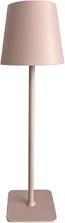 Mikasa LED Cordless Metal Table Lamp, Portable & Rechargeable 5,000 mAh Battery, 3-Color Stepless Dimming, Modern Pink Accent Light for Desk or Nightstand, 4.25 x 4.25 x 14.8 Inches