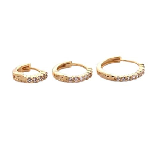 Brinco Trio de Argolinha Fino Folheado em Ouro 18k