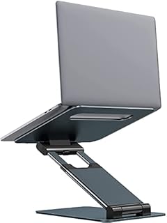 Nulaxy Laptop Stand, Adjustable Laptop Stand Ergonomic Stand Laptop Holder, Adjustable Height from 2.1" to 21", Supports up to 22lbs, Compatible with MacBook, All Laptops Tablets 10-17"(Space Grey)