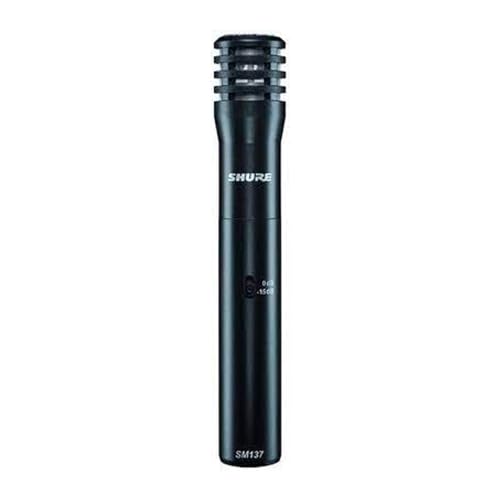 Shure SM137 Cardioid Condenser Microphone, Ultra-thin Diaphragm, Class-A Preamplifier, 15dB Pad, Low...