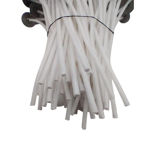 Pavio Para Velas 100% de Algodão de 3mm Parafinado - 100 Unidades Velas Aromatica Decorativa Perfuma