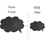 Large Blank Photo Booth Props Signs, 11pcs Large Writable Chalkboard Photo Booth Props with Chalk and Sticks, Tvorvik Blank Speech Bubble Signs, Suit for Wedding Party, Birthday Party, Baby Shower - Image 2