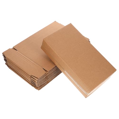 JECOMPRIS Color Caqui 10 Cajas de Cartón Corrugado para Envíos y Almacenamiento, Fáciles de Doblar, de Espacio Paquete de 10 Unidades