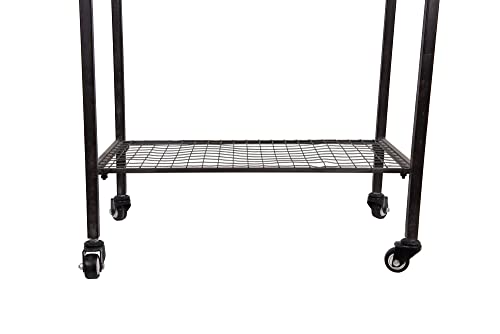 Image of Creative Co-Op Metal Bucket /Planter on Stand with Casters