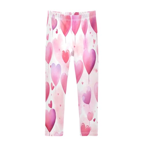 Toddler Girls Leggings Printed Yoga Pants Leggings Cute Pink Love for Kids