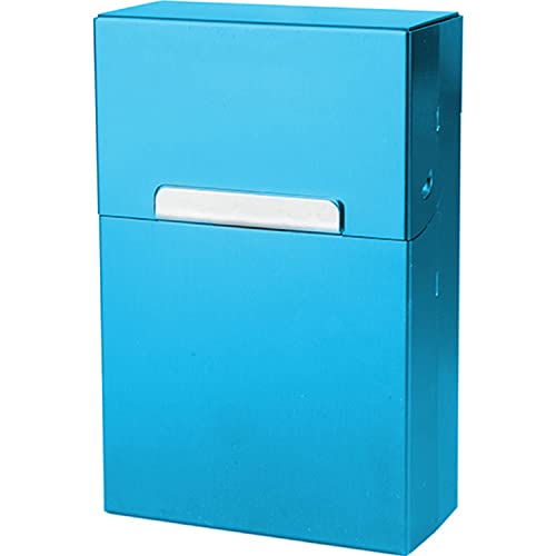 Zigarettenbox Zigarettenetui Alu Blau mit Magnetverschluß wahlweise m. Gravur, Gravur:ohne Gravur Cover
