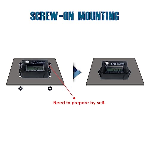 Runleader Digital Hour Meter Tachometer, Maintenance Reminder, Max Rpm Recall, Use For Ztr Lawn Mower Tractor Generator Marine Outboard Atv Jetski Motor Motorcycle Snowmobile And Gas Powered #TOP5