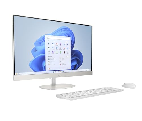 HP All-in-One Desktop 27 PC, AMD Ryzen 7 7730U, 16 GB DDR4, 1TB SSD,Dual 2W Speakers,Windows 11,MSO, Shell White, 6.72 kg, 27-cr0047in - Image 3
