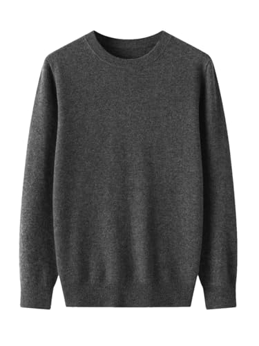 Men Crew Neck Sweater Business Casual Pullover Wool Soft Warm Knitwear Jumpers Tops