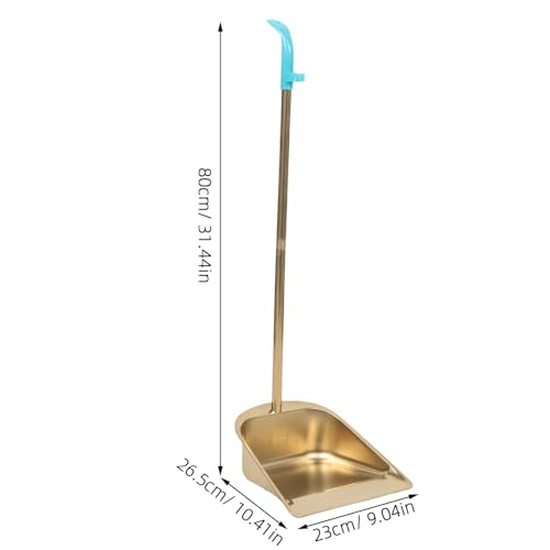 Recogedor de acero inoxidable metálico con mango largo y boca extra ancha 3