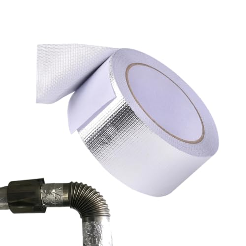 Cinta De Papel De Aluminio Impermeable De 5 M – Cinta De Fibra De Vidrio Resistente Al Calor Para Sellado De Tuberías, Conductos, Cinta-Aislante Reflectante Autoadhesiva, Parada Permanente De Fugas