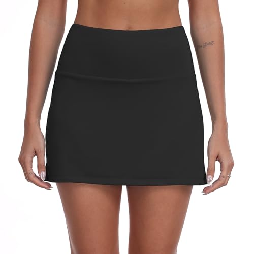 DAYOUNG Women's High Waisted Swim Skirt Tummy Control Board Shorts with Pocket Beach Bottoms with Liner