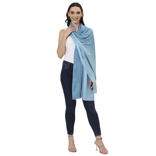 Silk Modal Pashmina Ombre Scarf for Women – Soft Lightweight Wrap for Casual, Formal Events & Wedding Shawl, 70x200cm - Main Image