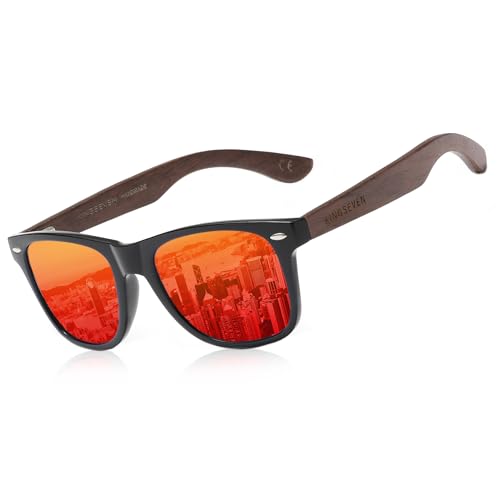 KINGSEVEN Neue schwarze Walnuss-Sonnenbrille, Holz, polarisierte Sonnenbrille, Herrenbrille,...
