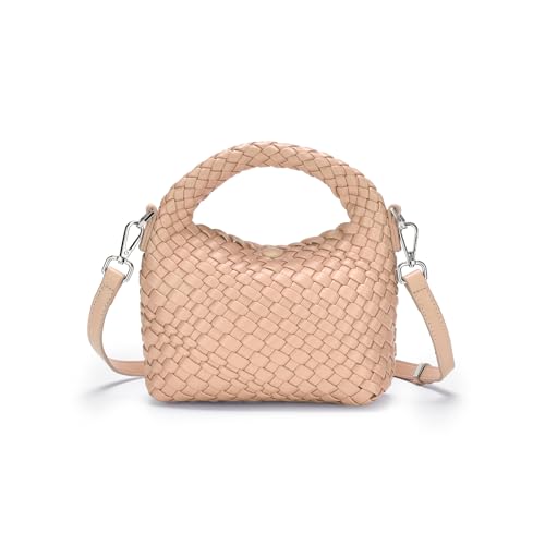 Bolso cruzado mini tejido de cuero vegano miniatura 1