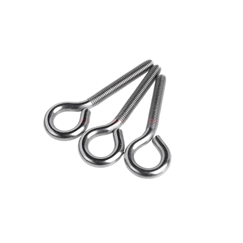 Tornillo de cáncamos, 5 piezas de cáncamo de oveja M3 M4 M5 M6 M8 M10 Máquina de ganchos de perno de gancho de anillo de acero inoxidable(M5 40mm)