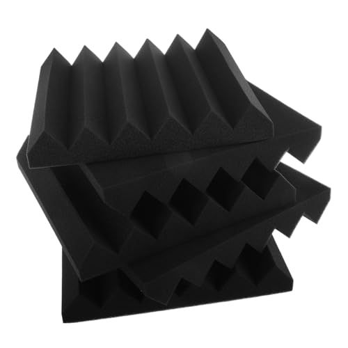 COSMEVIVI 5個 吸音発泡ボード 防水ラベル ポリウレタンフォームボード パイプエンドカバー 音響発泡プレート 鉢植えディスプレイラック 壁の騒音ブロッカー 吸音パネル 音の泡 Black