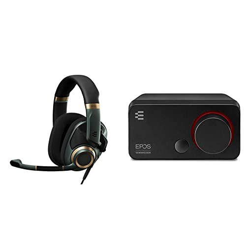 EPOS Audio H6PRO Open Acoustic Gaming Headset (Racing Green) & EPOS Audio GSX 300 External USB Sound Card (Black)