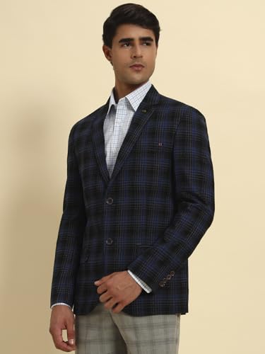 Image of Cantabil Men's Checkered Winter Wear Smart Fit Blazer (P MBZF00040)