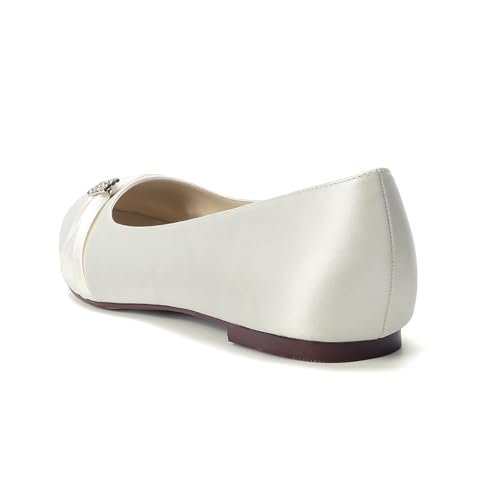 Chaussures de mariage plates en satin pour éviter les douleurs aux pieds