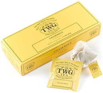 TWG Tea | Chamomile | Herbal Tea | Decaffeinated & Theine-Free | 15 Hand Sewn Cotton Teabags | Gift Set