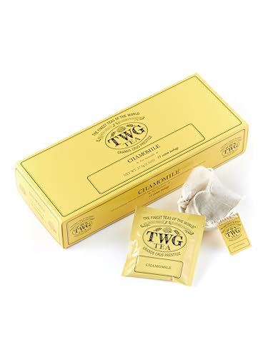 TWG Tea | Chamomile | Herbal Tea | Decaffeinated & Theine-Free | 15 Hand Sewn Cotton Teabags | Gift Set