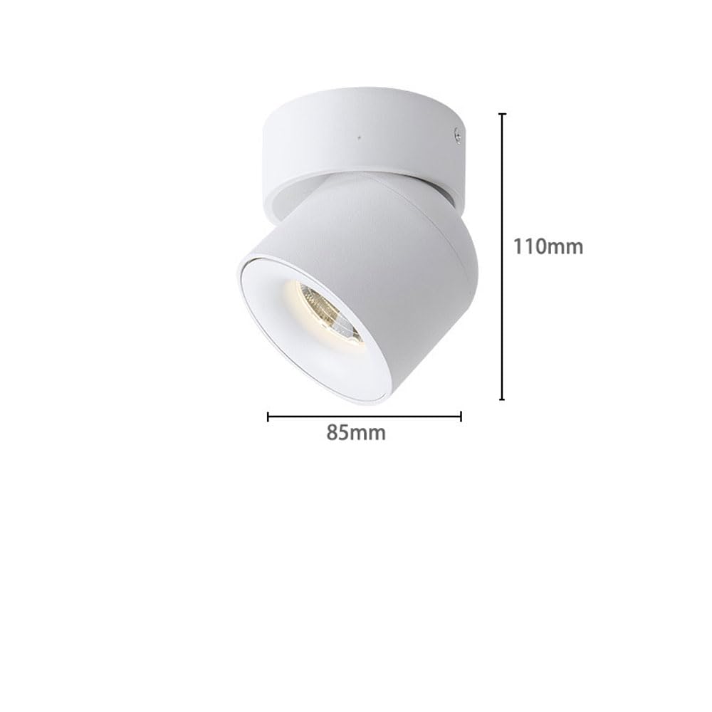 Reflektorowa lampa sufitowa Nowoczesny regulowany sufit Antyodblaskowy LED Downlight Mały sufit Czarna aluminiowa lampa do czytania Komercyjna szafka hotelowa Szatnia Downlig