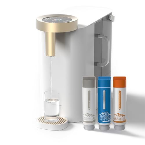 NatureFlow F40 SE Reverse Osmosis Water Filter Countertop with UV, Natural Remineralization,10-Stage RO Filtrations, 4:1 Pure to Drain, pH9 Alkaline Water Purifier,BPA Free,NSF/ANSI/UL/FDA