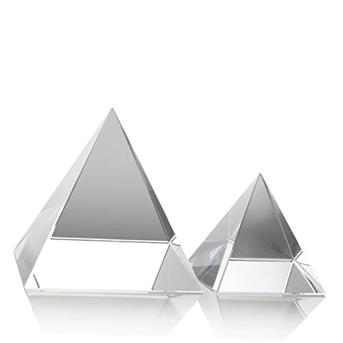 GRIRIW 1Pc Optical Glass Pyramid Prism Four Sided Design for Rainbow Effects Optical Experiments for Home Decor Meditation and Science Projects