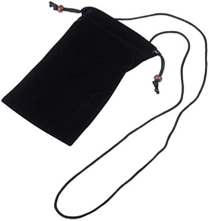 DFV mobileCase Cover Soft Cloth Flannel Carry Bag with Chain and Loop Closure for YOTA DEVICES YOTAPHONE 2 - Black