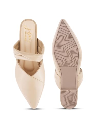 Image of Froh Feet Women's Fashion Comfortable Slip-on Flat Bellies Pointed Toe Mules Sandals